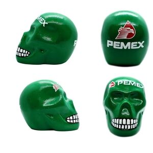 Green PEMEX Skull Decor Piece
